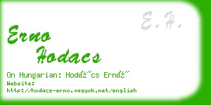 erno hodacs business card